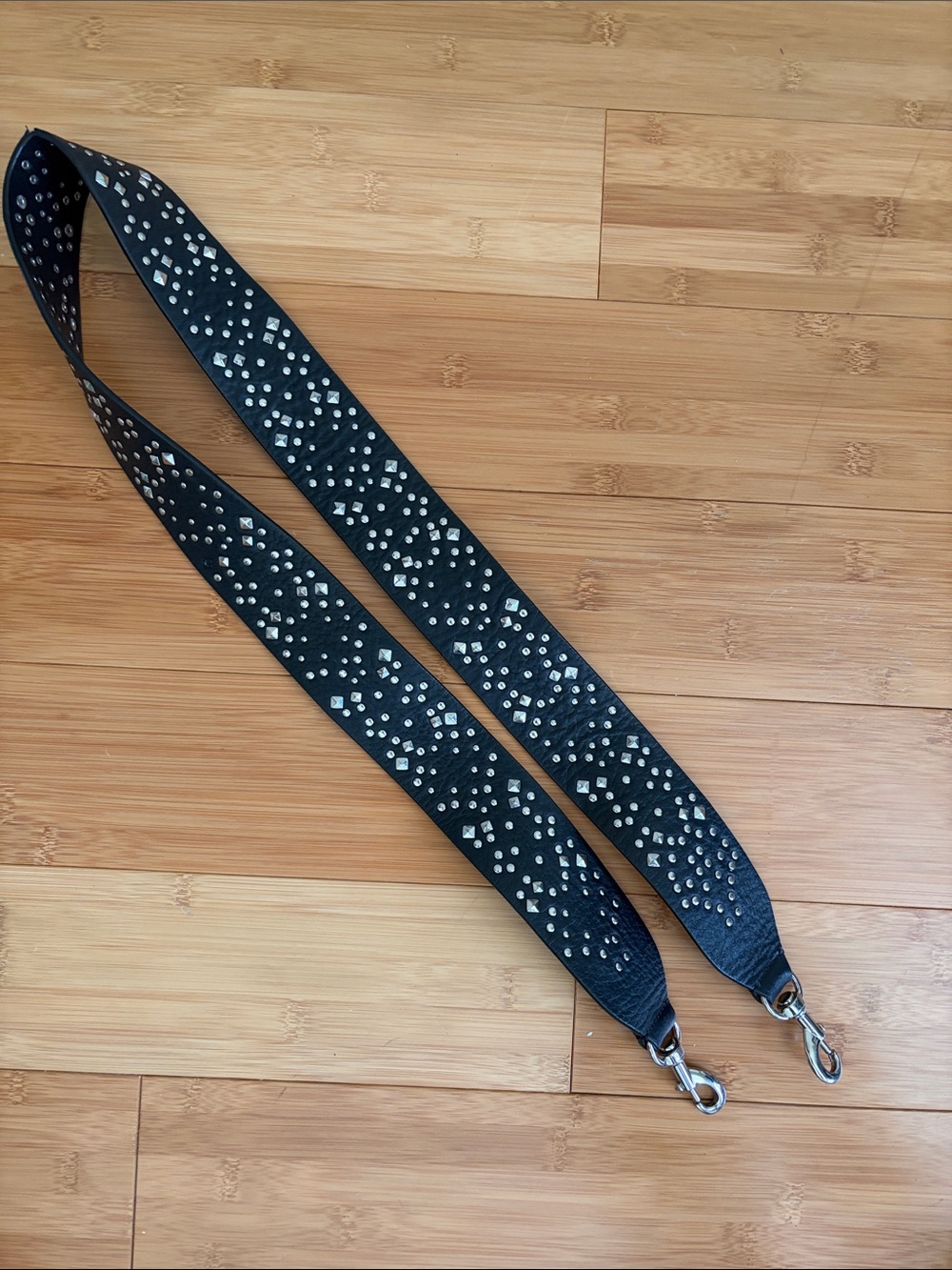 Rebecca Minkoff Black studded Guitar strap